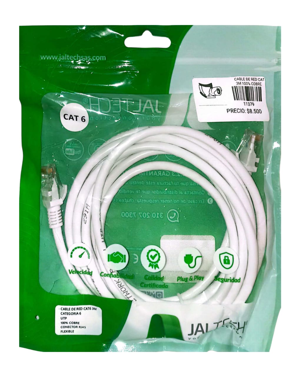 CABLE DE RED 3M 100%COBRE